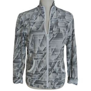 Reebok Grey/ White Performance Full Zip Golf Jacket NWOT